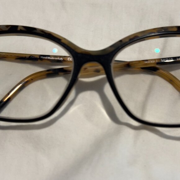 Face a Face Eyeglass Frame Shiso 1 Col 2135 Cat Eye Shape Black Light Tortoise - Picture 5 of 16